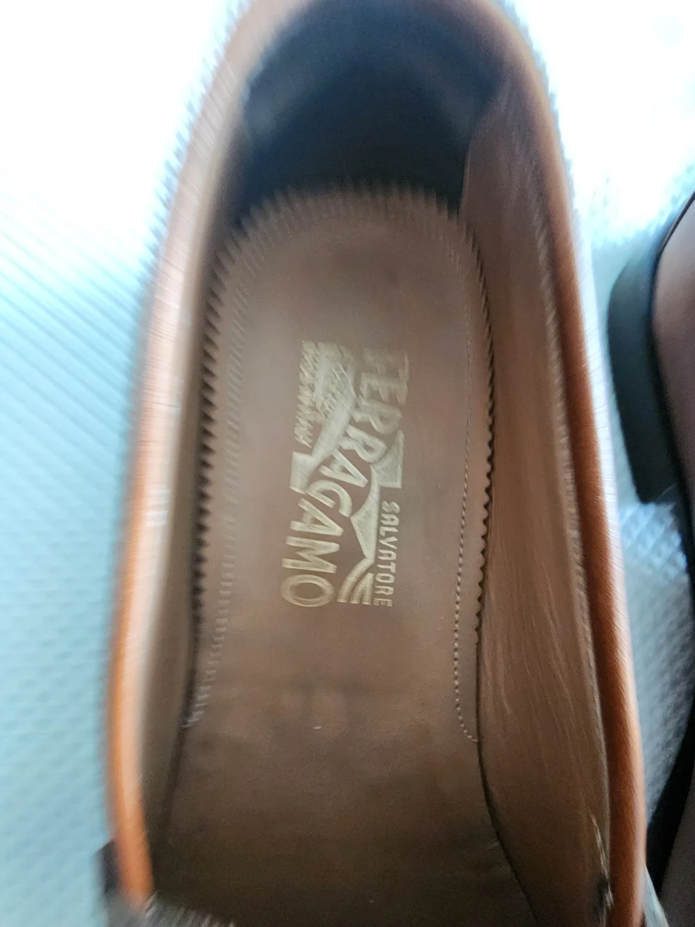 Salvatore Ferragamo Brown Leather Loafers with Gold Buckle Detail